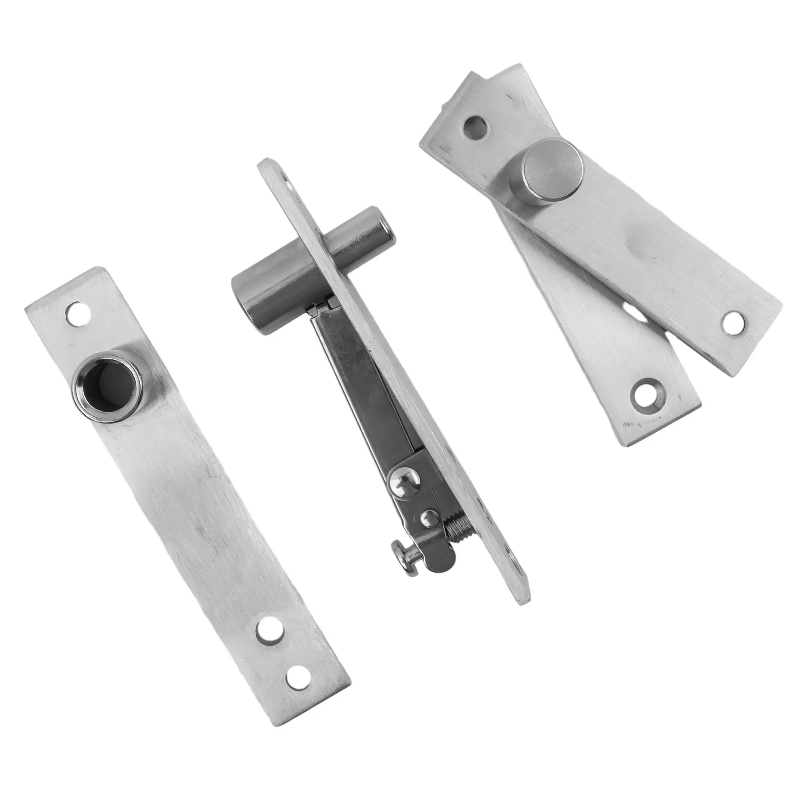 

Home Office Pivot Hinge Kit Tool Shaft Silver Stainless Steel System 2 Pcs 360 Degree DIY For Wood Replacement