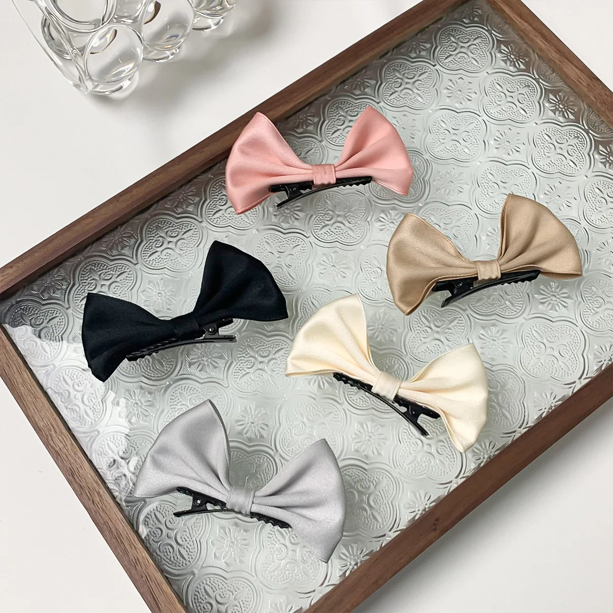 Sweet High-end Hair Clip Hair Accessory Elf Ear Half Piece Bow Duckbill Clip Hairpin Bobby Pin