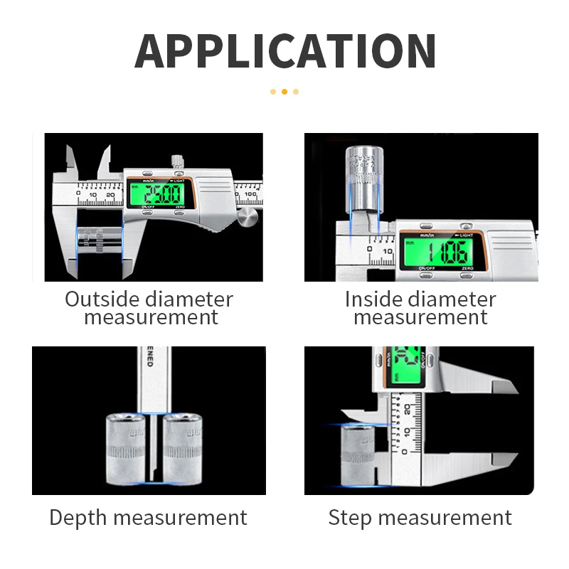 Kerseo Digital Metal Caliper Vernier Caliber 0-150 Stainless Measuring Tools Woodworking Thickness Gauge Depth Electronic Ruler