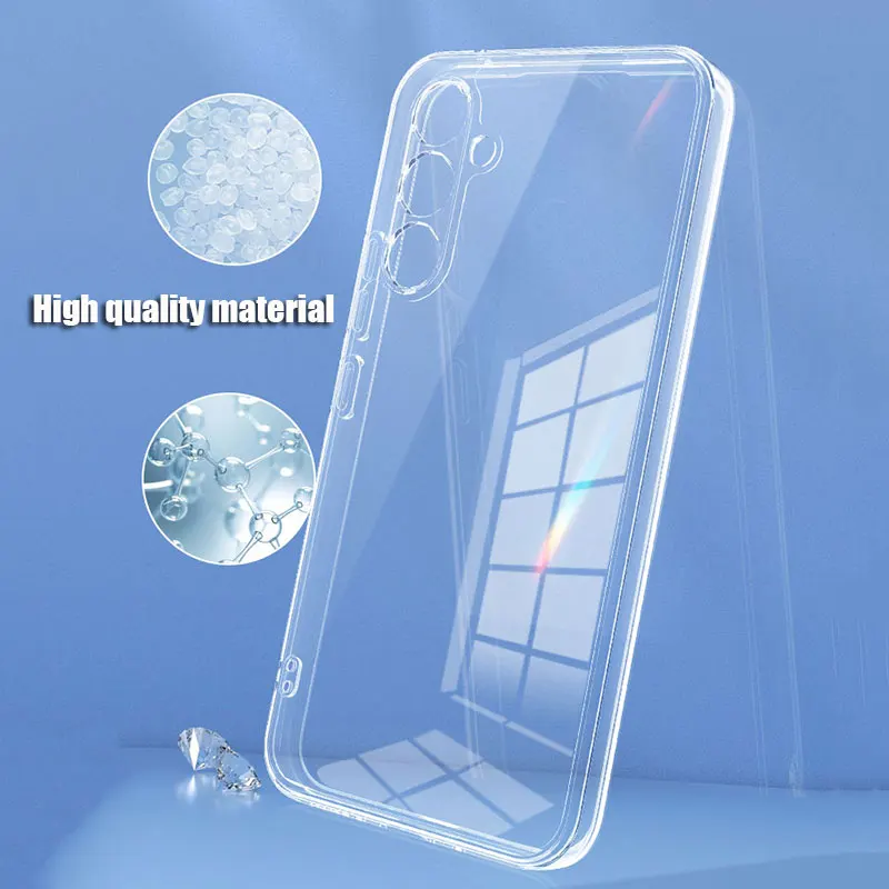 Clear Phone Case For Samsung Galaxy A53 A13 A73 A54 A34 A14 A55 A35 A15 A05S A56 A36 A16 A26 5G Transparent Silicone Soft Cover - náhled 3