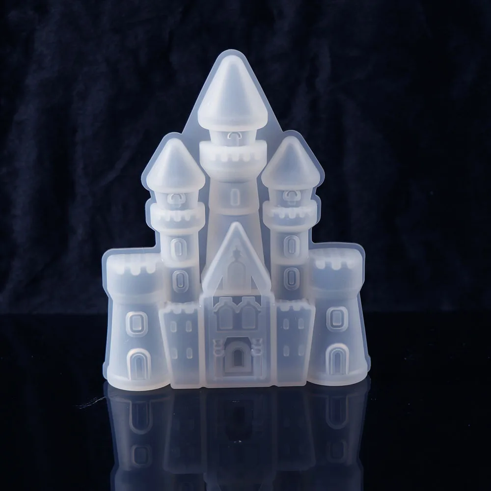 Fashion DIY Silicone Christmas House Castle Mold UV Epoxy Resin Jewelry Making Tool Set