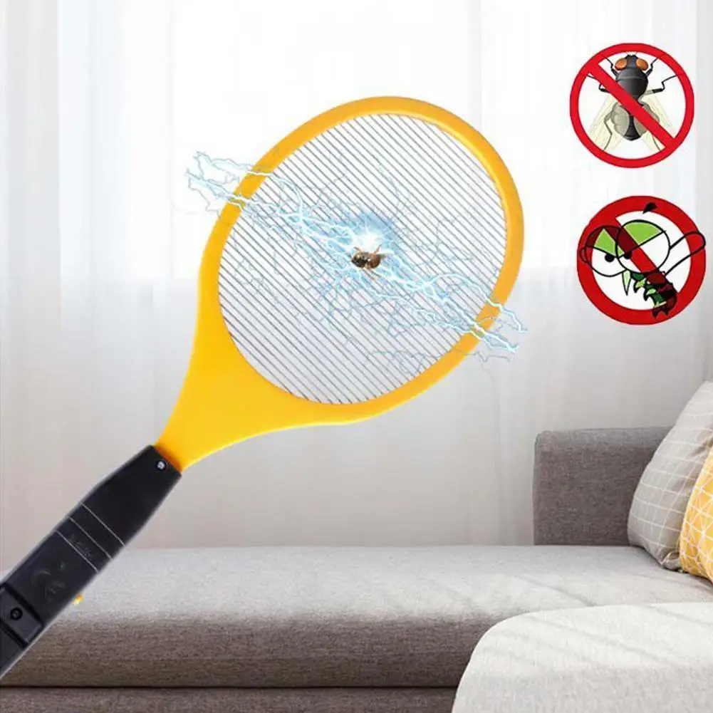 Elektrische Vlieg Insect Bug Zapper Bat Draagbare Insecten Muggenmoordenaar Racket Huishoudelijke Batterij Elektrische Muggenmepper