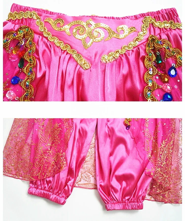 Strój Księżniczki Jasmine na Halloween dla dzieci, kostium do tańca bollywoodzkiego, spodnie, zestaw, przebranie na festiwal, imprezę, cosplay