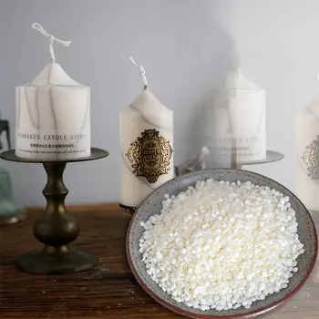 50g/100g טבעי סויה שעווה עבור DIY נרות נטול עשן אספקת שעוות נרות פתילות בעבודת יד מתנת נר שעוות ביצוע מלאכות