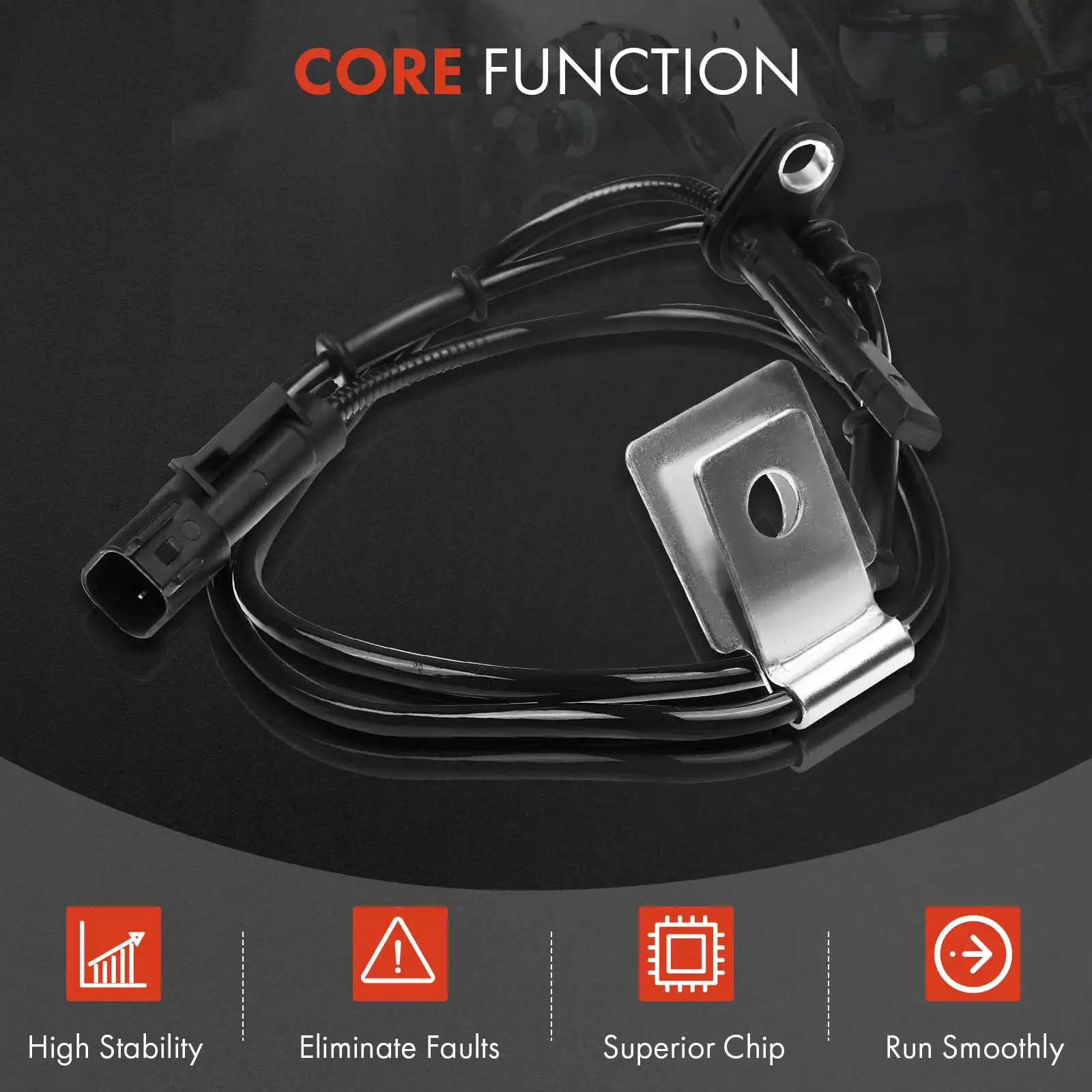 A-Premium Rear Driver or Passenger Side ABS Wheel Speed Sensor for Chevrolet Express 2500 2007-2010 Express 3500 2006-2010