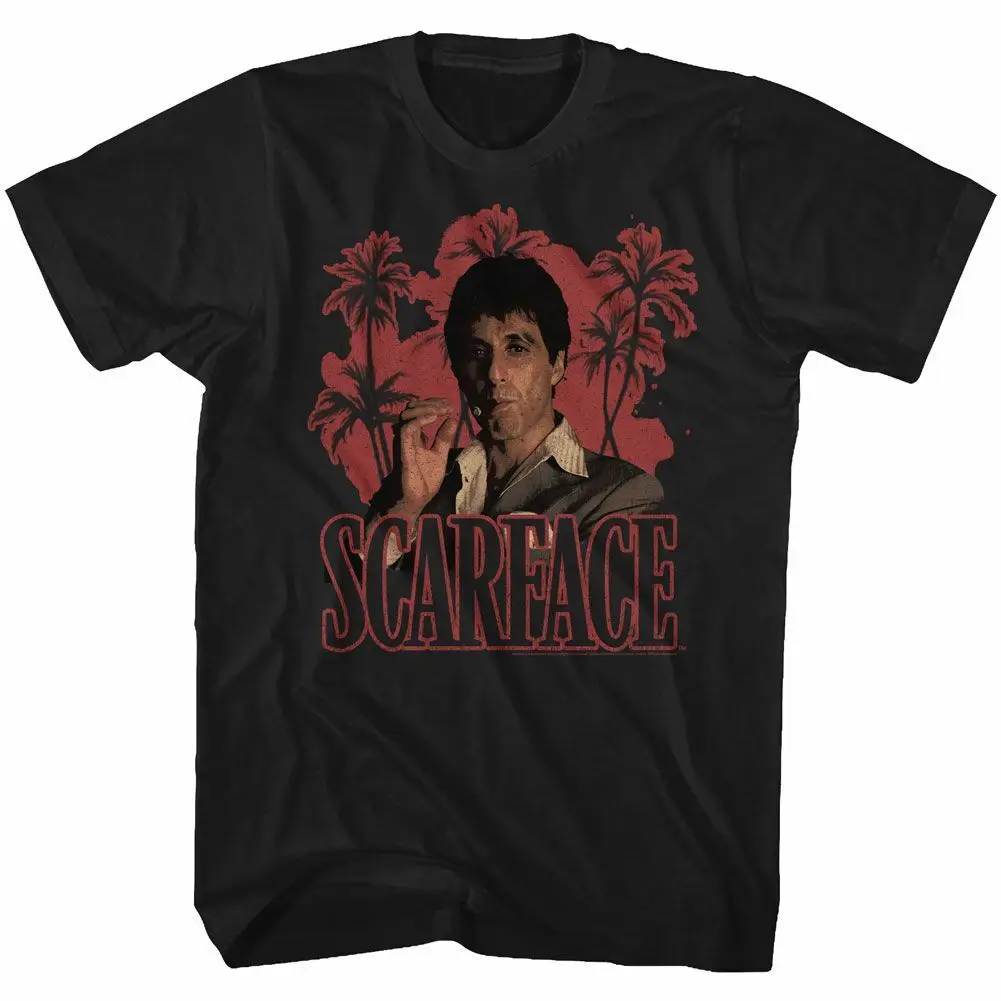 

Scarface Red Palms Black T-Shirt