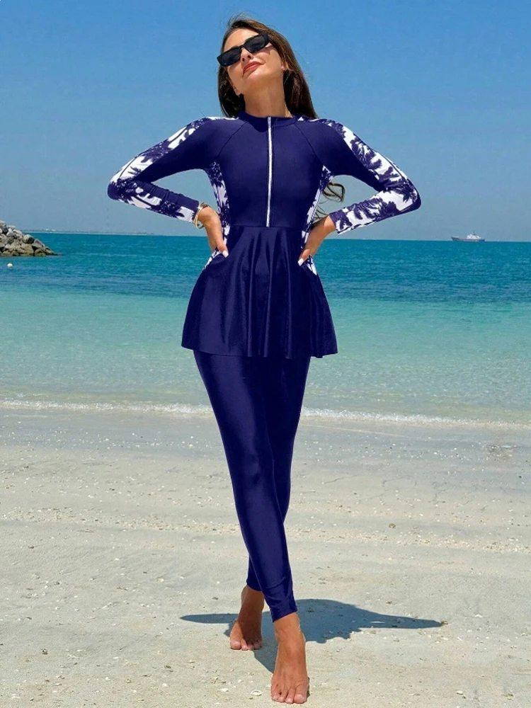 

New Cover Ups Sexy Swimsuit Women Summer Bathing Suit Bikini Set Long Sleeve Swimwear Women Beach Swimming Suit For Female