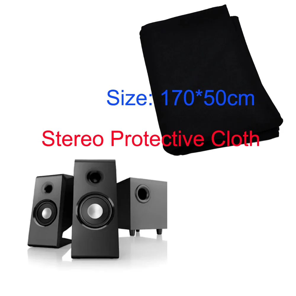 

Dustproof Speaker Protective Mesh Cloth Net Replacement Protection Cover Stereo Equipment Accessories 170x50cm Black