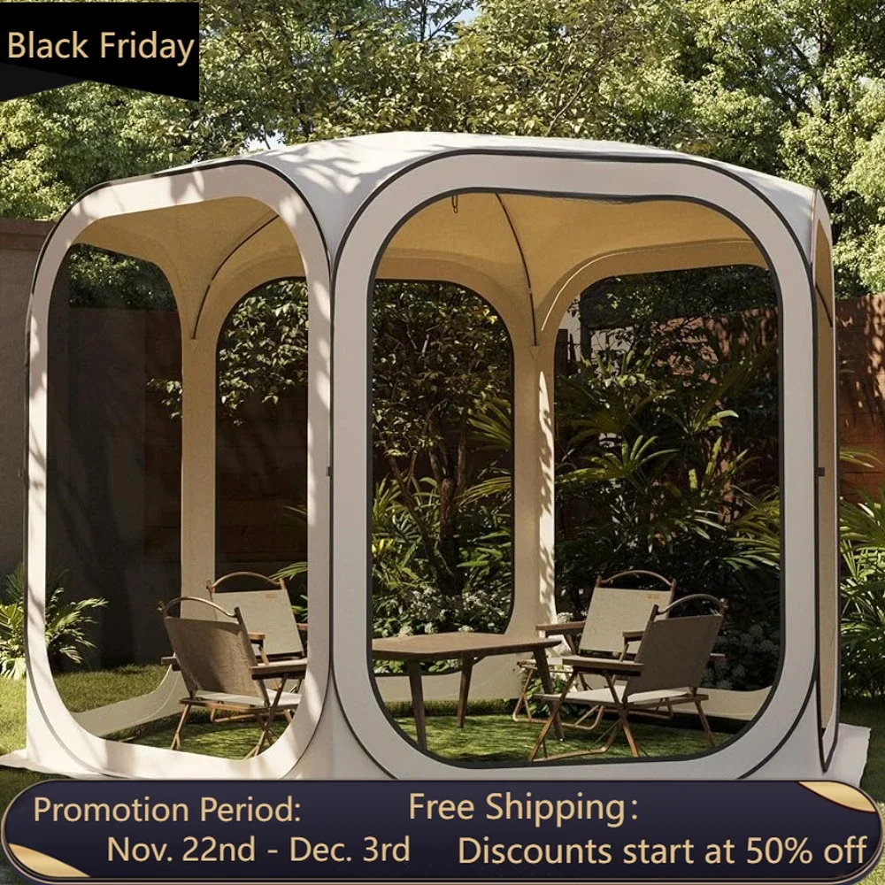 Screen House Tent Pop up, Portable Screen Roof Instant Screen Tent 10 x 10 Feet, Comes with Handbag