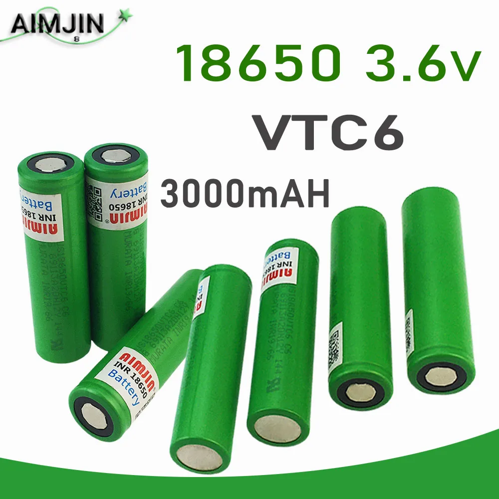 

18650 VTC6 3.6V 3000mAh New original battery For Us 18650 30A toys tools flashlight battery