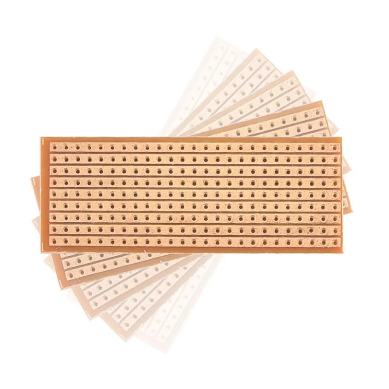 5/10 قطعة لوحة دارات مطبوعة 2.5x6.4 سنتيمتر جانب واحد لوحة دارات مطبوعة لتقوم بها بنفسك تجربة عالمية مصفوفة لوحة دوائر كهربائية صف واحد ثقب مستمر