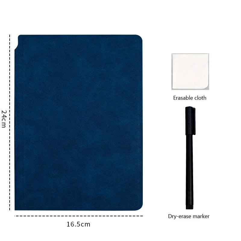 Imagem -03 - Notebook Livro Branco Reutilizável Rascunho Este Whiteboard Notepad Couro Planejamento Apagável Estudante Recomendado a5