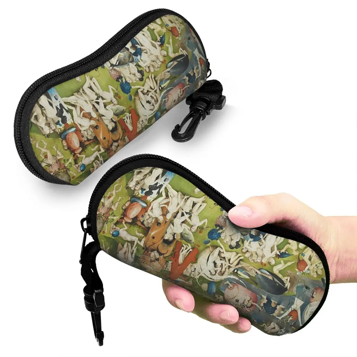 

Hieronymus Bosch Garden Of Earthly Delights Poster Shell Glasses Case Protective Sunglasses Box Women Men Soft Eyeglass Bag