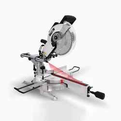 Portable High Precision Tiltable Miter Saw,Multifunctional 45 Degree Angle Cutting Saw,Sliding Wood Miter Saw,With Laser LED