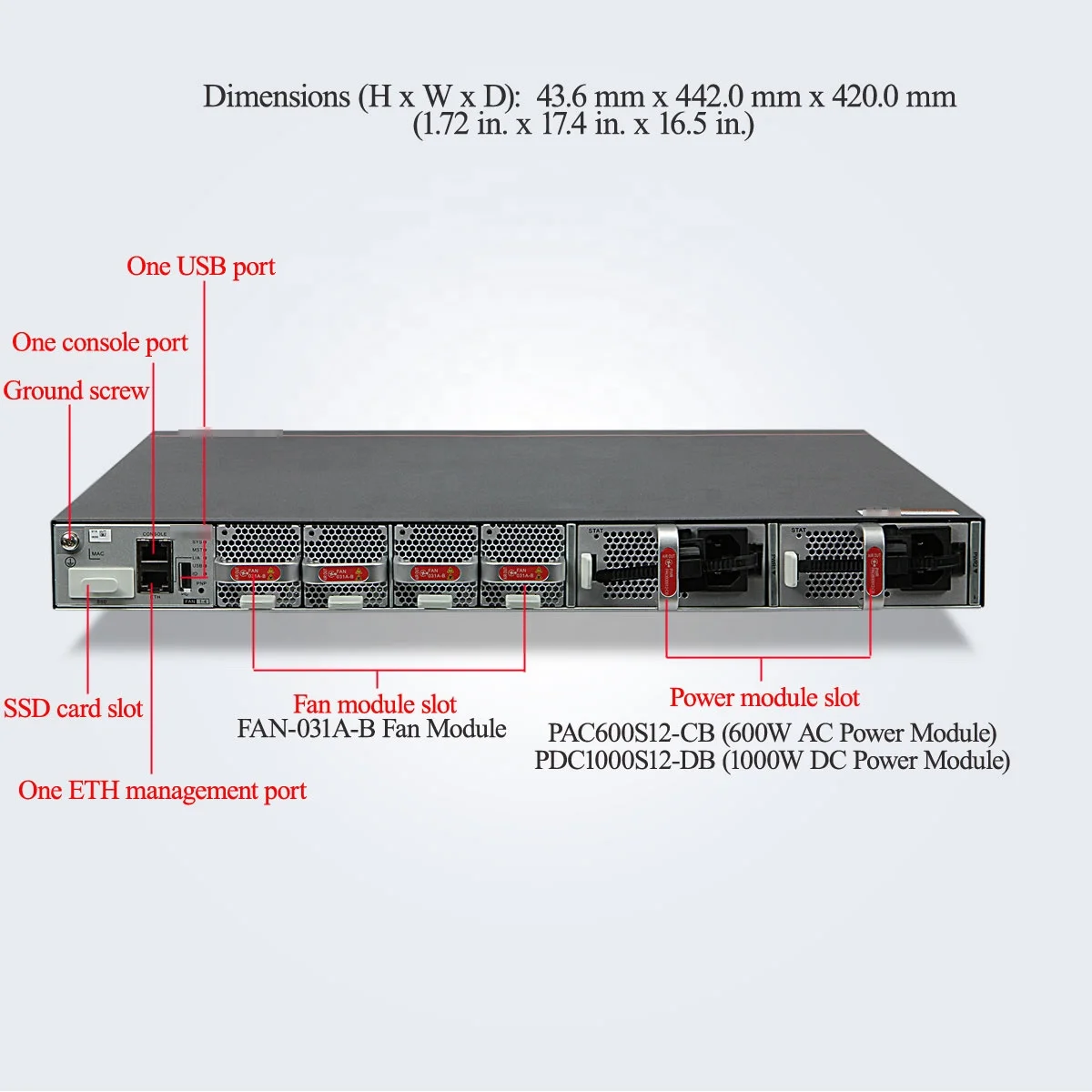 สวิตช์ Cloudengine 6730-H48X6C เครือข่าย100G