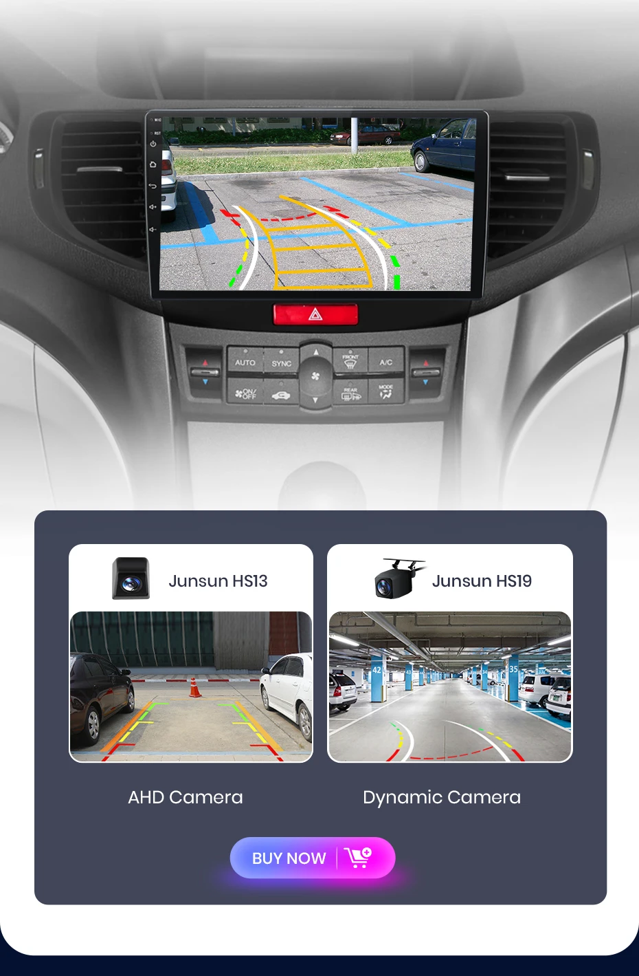 Junsun Kabelloses Carplay Android Auto Autoradio für Honda Accord 8 2008-2012 GPS Intelligente Systeme Stereo Multimedia Autoradio – Detail 17