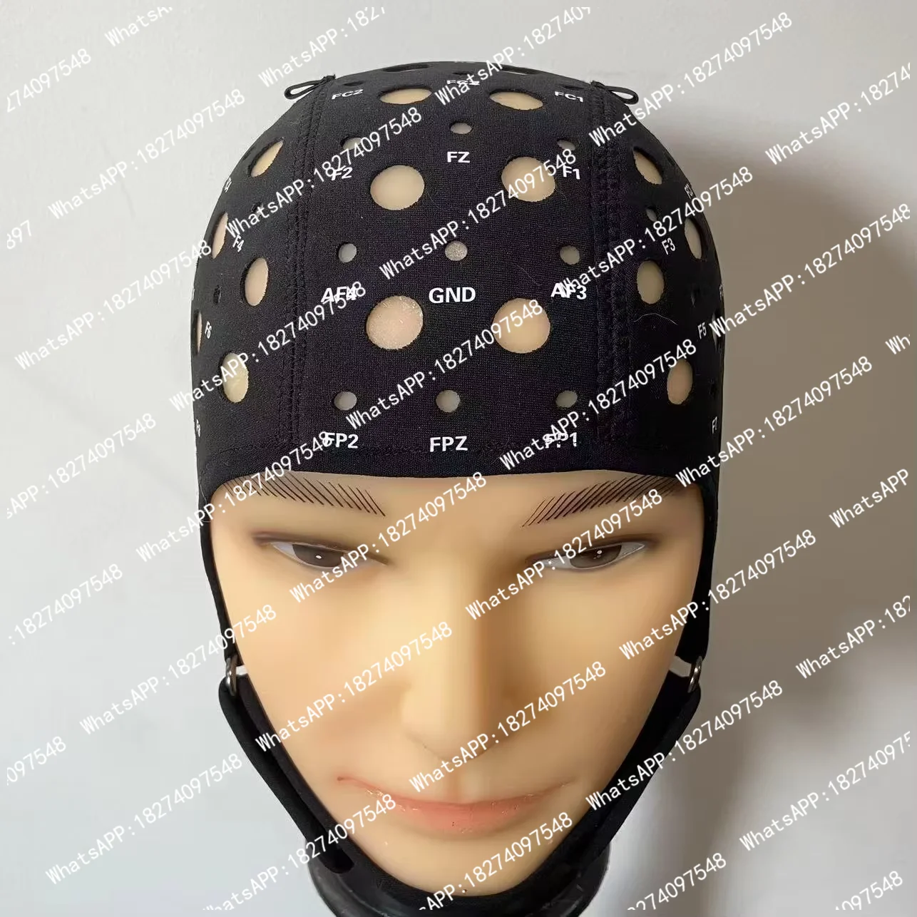 Electrode Cap Rubber Sandwich Thickened 64-lead EEG Machine Electrode Cap Can Be Customized EEG Transcranial Positioning Cap