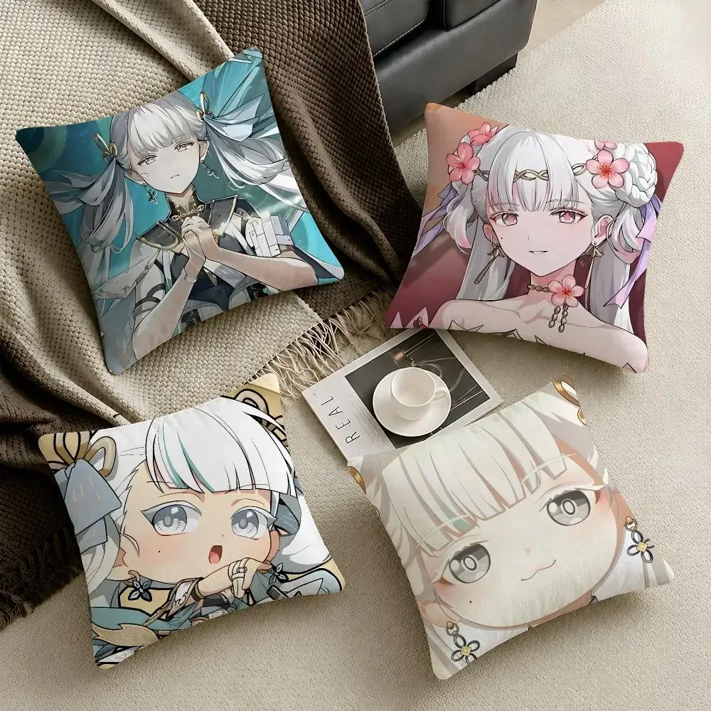 Gaming Wuthering Waves Jinhsi Chibi Cushion Cover Throw Pillow Soft Short Plush Durable Colorfast Sofa Bedroom Home Decor Gift