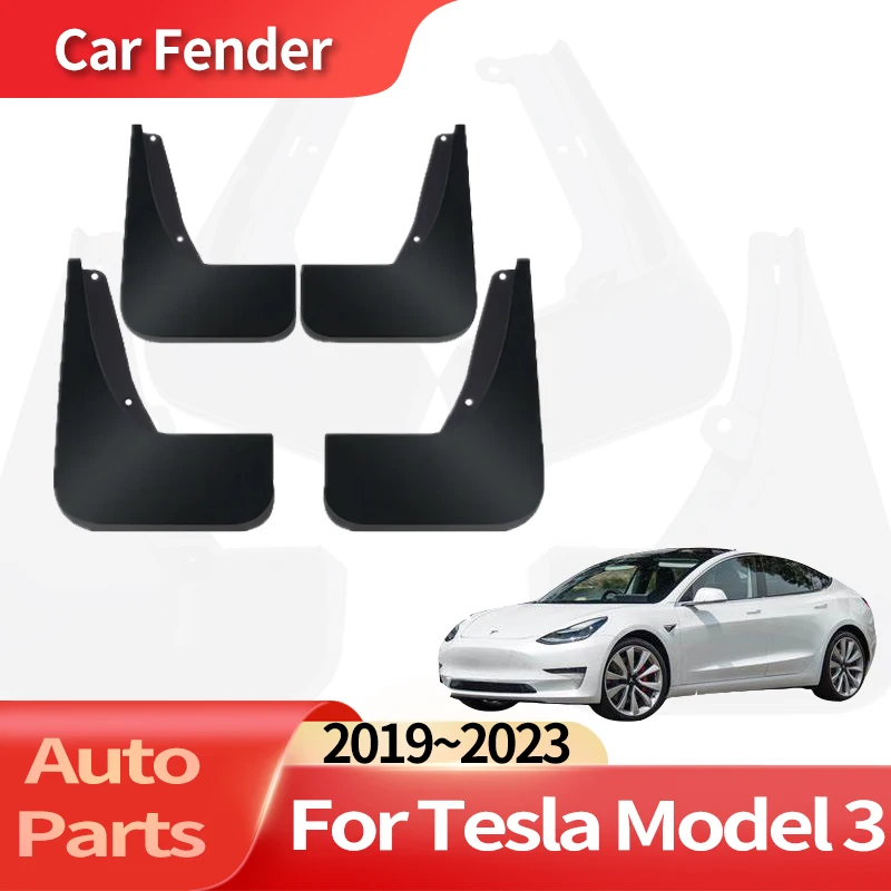 

Auto Accessories For Tesla Model 3 2019~2023 Lining SUV Car Fender Anti-sand Splash Mud Guard Skin Punch-free Installation Tools