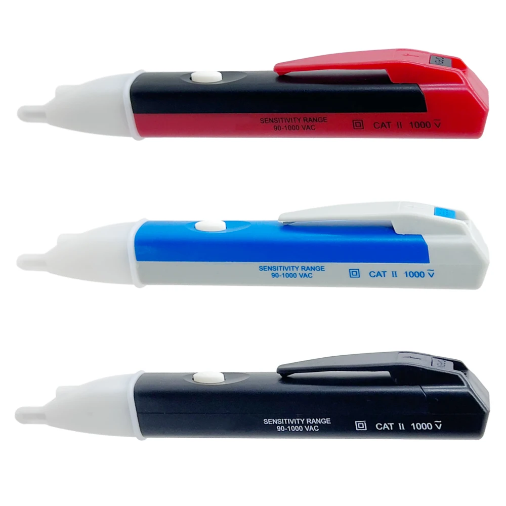 Detector de tensão inteligente sem contato, AC e DC, Tester Pen, Medidor, Corrente 90-1000V, Sensor elétrico, Lápis de teste, Iluminação LED