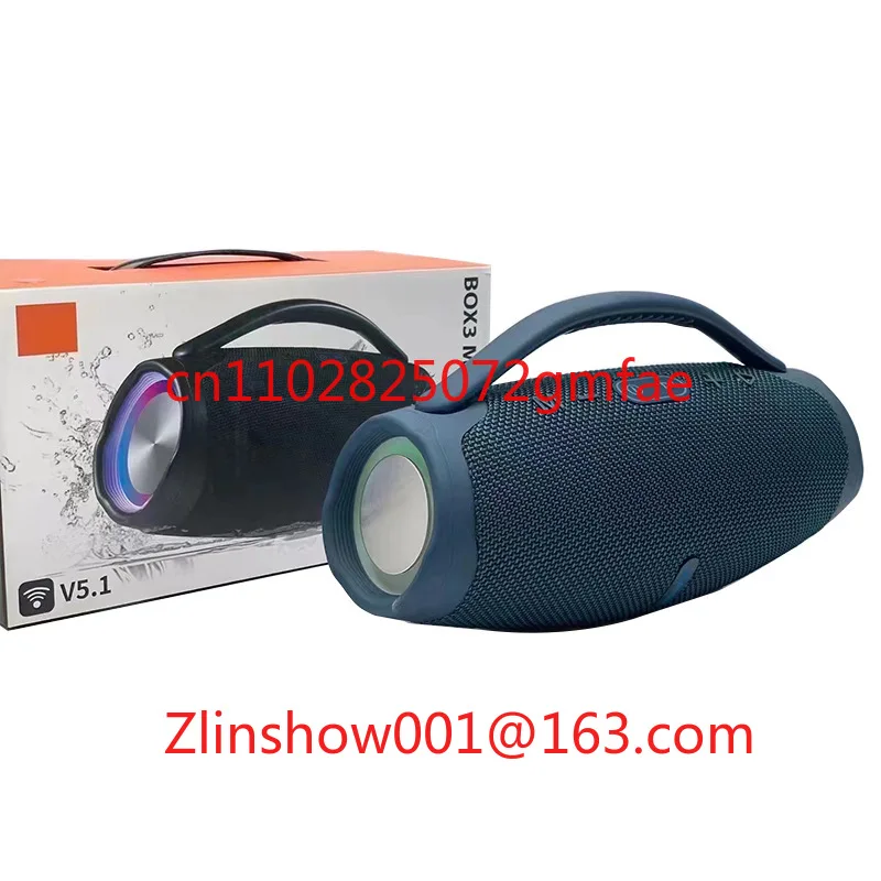 Mini Boombox3  LED Speaker 10W Bass With Handle Portable Wireless Music Player Waterproof Column Outdoor Party Box Gift