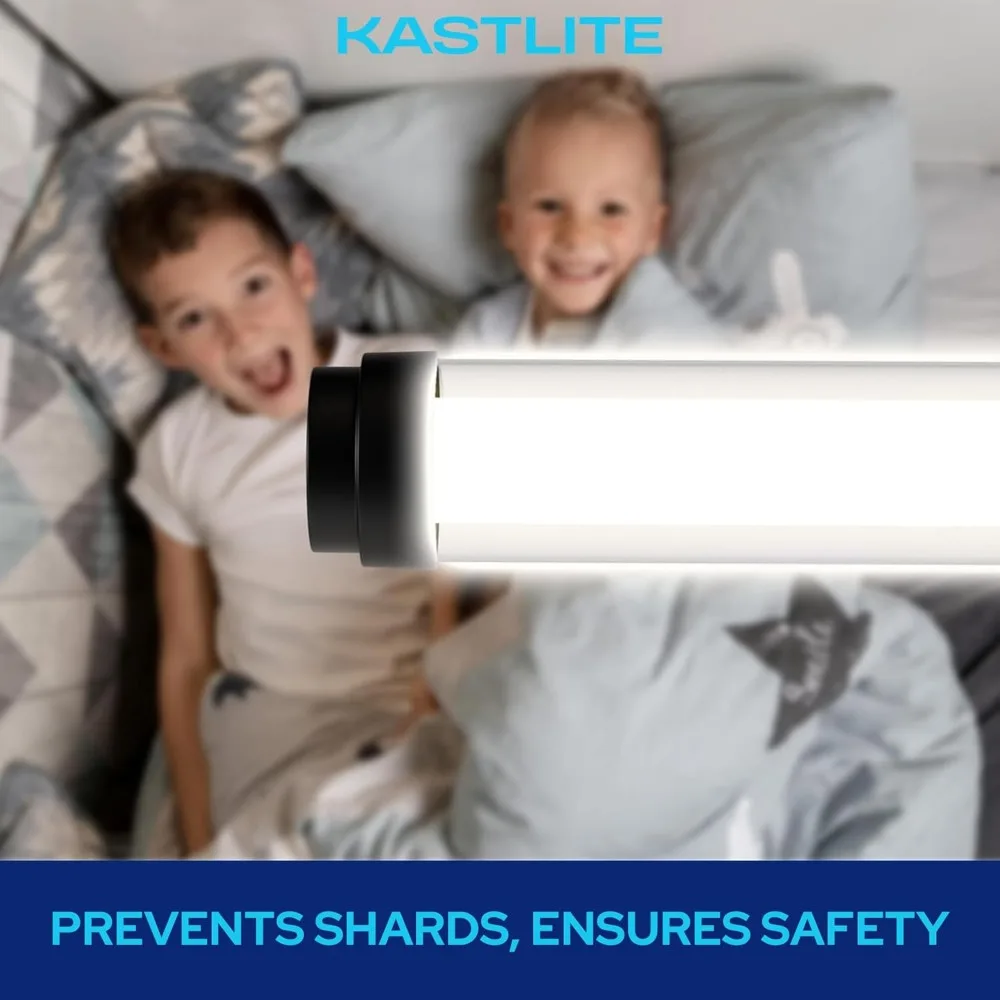 LED/Fluorescent Tube Guard with End Caps - 46-3/8 Lamp Diffuser and Safety Sleeves, Red Protective Plastic for Enhanced Safety