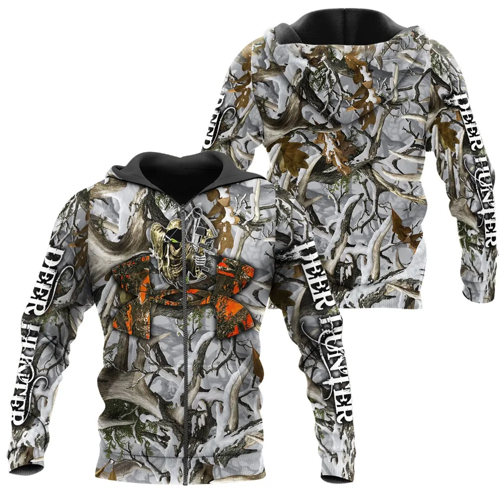 Deer Hunting Camo 3D All Over Printed Mens Hoodie Harajuku Fashion Sweatshirt Unisex Casual jacket Pullover