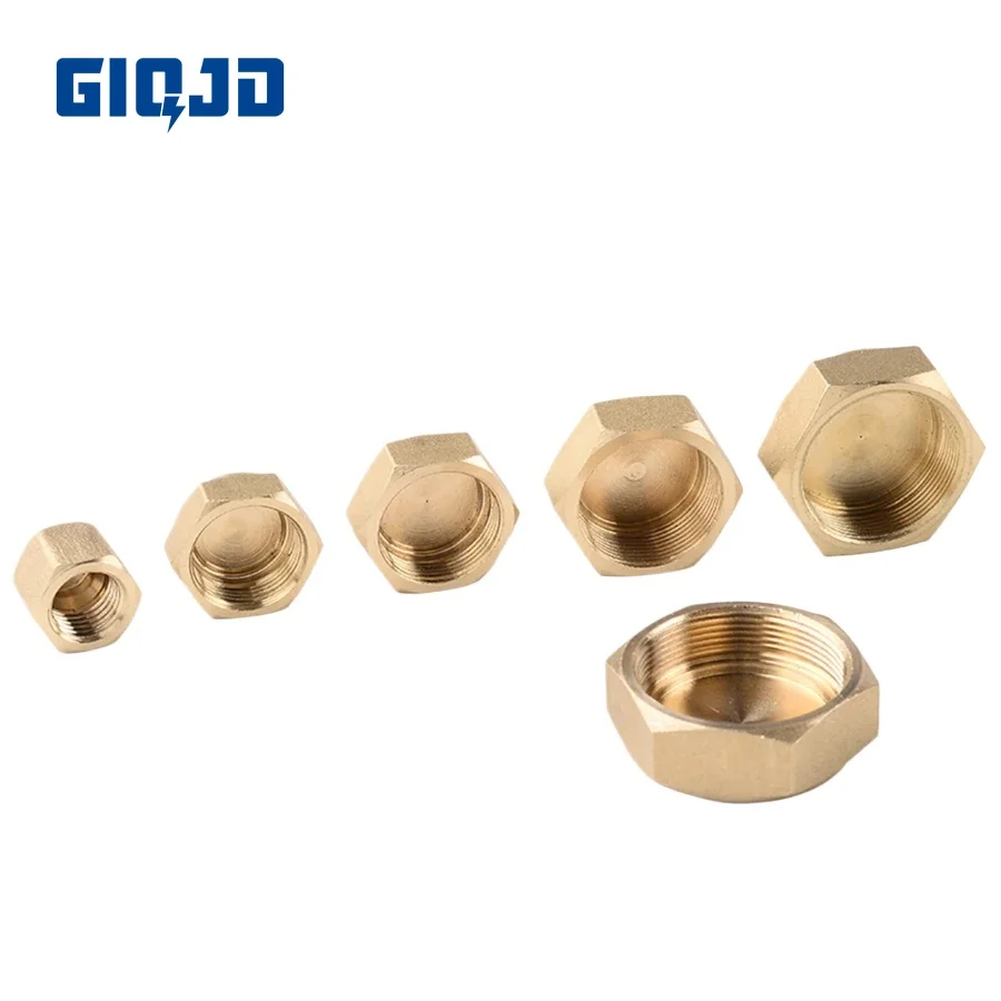 1/4 "3/8" 1/2 "5/8" 3/4 "7/8" NPT قابس نحاسي ملولب لمكيف الهواء غطاء صمام التوقف الخارجي التوصيل