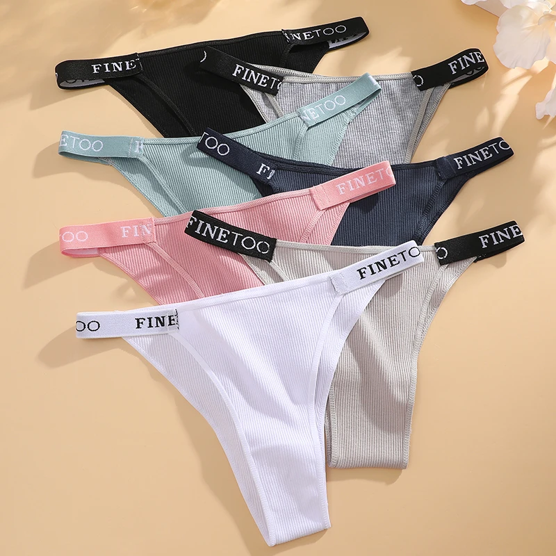 5Pcs Cotton Women\'s Panties Soft Women Underpants Solid Girls Briefs Sexy Female Lingerie Comfortable Intimate Underwear M-XL