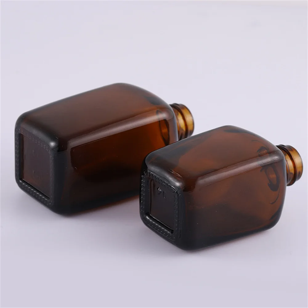 10ML-100ML Mini Perfume Spray Bottles Dark Brown Refillable Portable Glass Split Bottle Travel Cosmetic Container With Cap