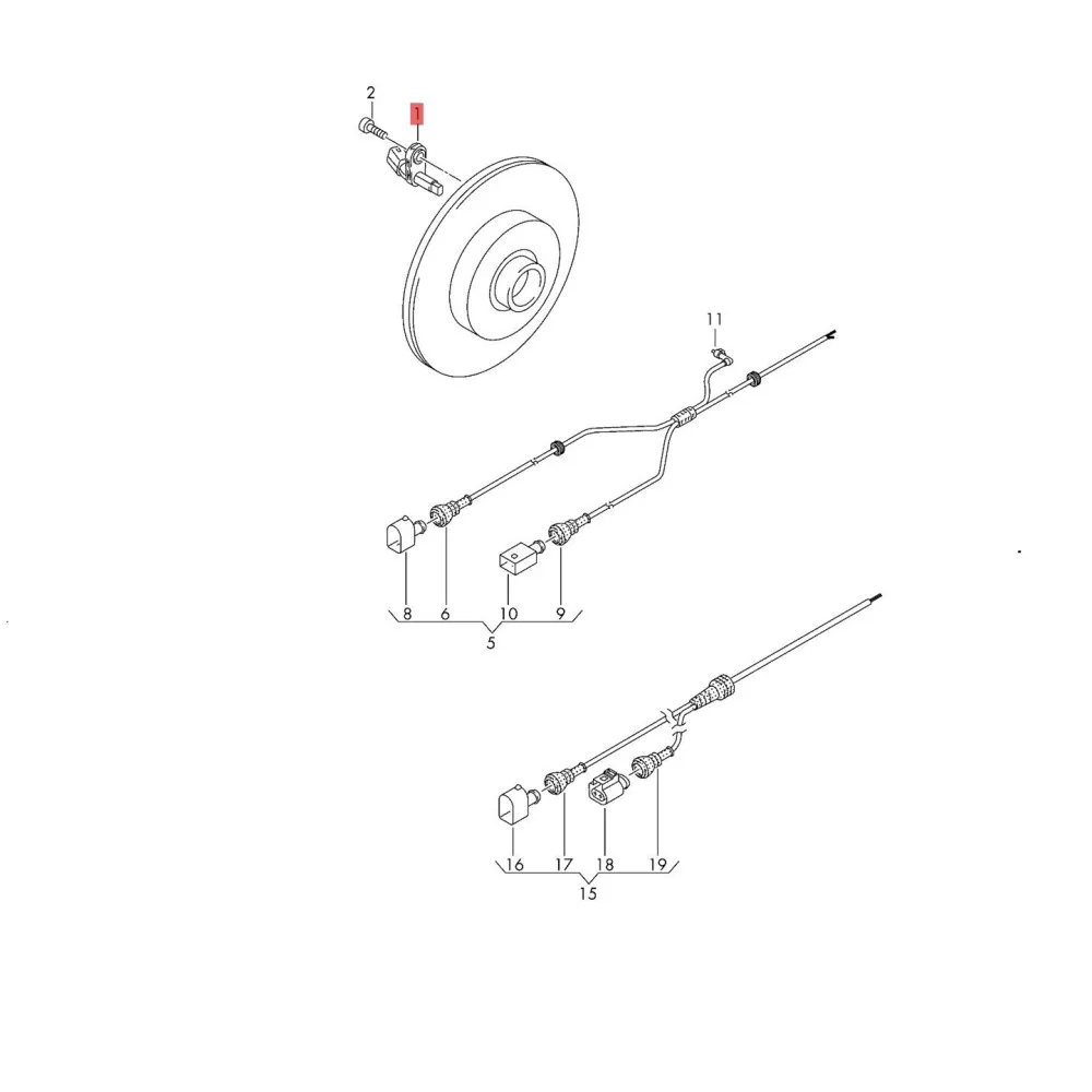 1 Pair ABS Wheel Speed Sensor For A3 TT Passat Amarok Rear Left & Right 2H0 927 807 A 2H0927808A