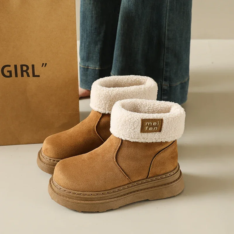 Vintage Simple Ankle Boots Women Flat Square Toe Short Boots Soft Leather Low Cut Daily Walking Casual Boots
