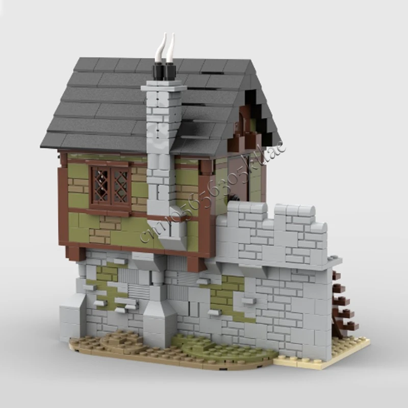 2218 pièces MOC noir faucons château bâtiments ensembles ville médiévale Construction blocs d'assemblage modulaires modèle enfants jouets enfants cadeau