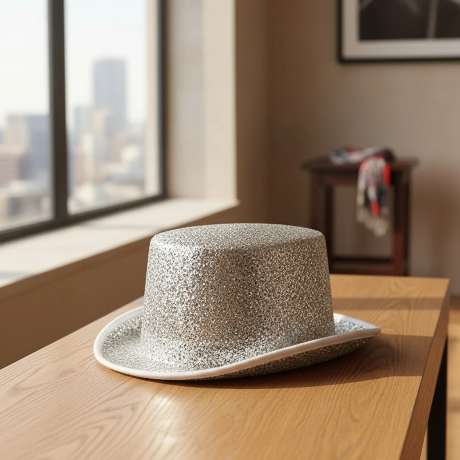Glitter Top Hat Adjustable Glitter Magician Hat Classic Lightweight for Magicians, Illusion Shows, Stage Performances