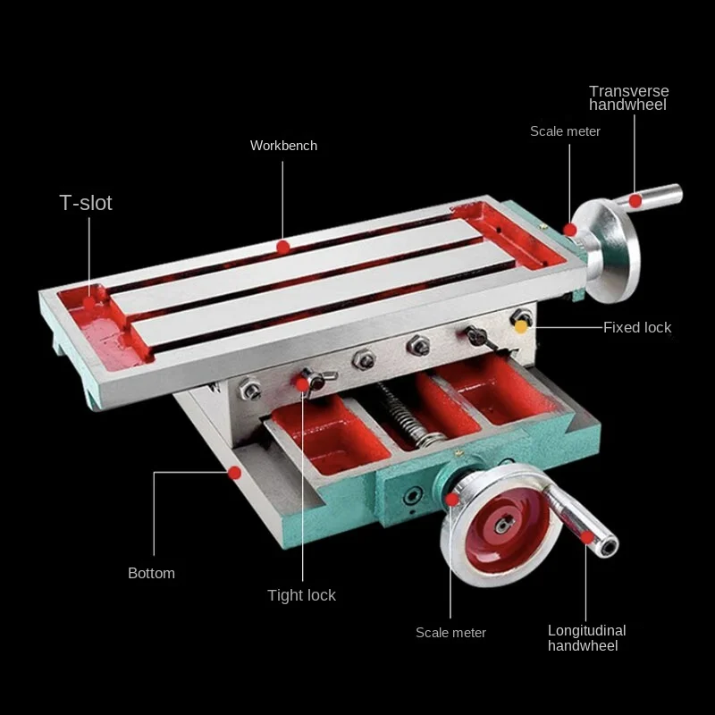 Factory outlet 350*140 precision cross table manual pallet sliding table hand-operated multifunctional milling machine