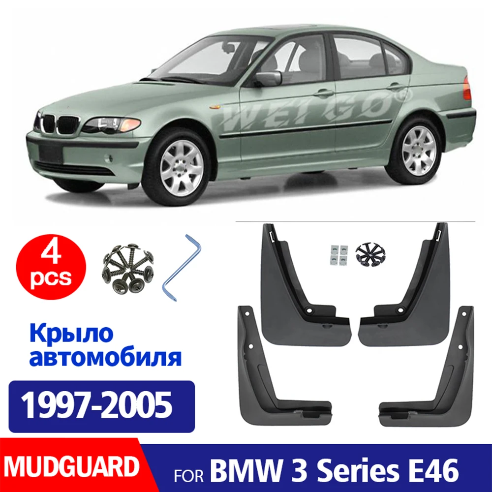 

1995 1996 1997 1998 1999 2000 2001 2002 FOR BMW 3 series E46 Mudguard Fender Mud Flaps Guards Splash Mudflaps Car Accessories
