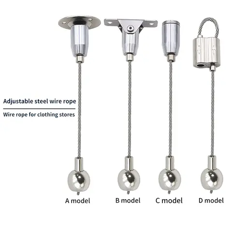 철사 Halyard 라운드 비드 잠금 와이어 장치, 의류 걸이식 빨랫줄 디스플레이, 조절식 철사 Halyard, 3mm