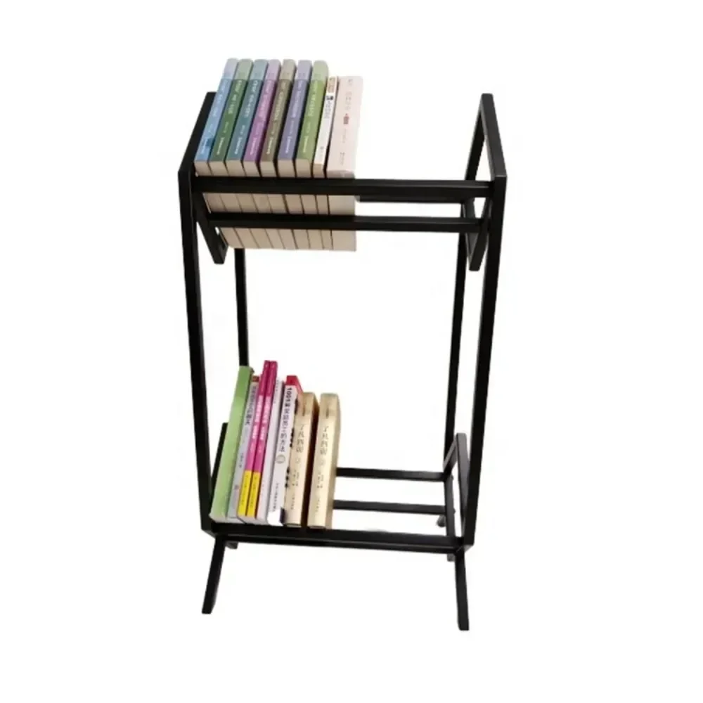 

Черная металлическая двойная подставка для виниловых записей