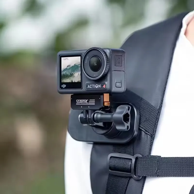 STARTRC Camera Magnetic Mount for DJI Action 5 Quick Release Adapter Extension Base Foldable Stand Bracket Camera Accessories