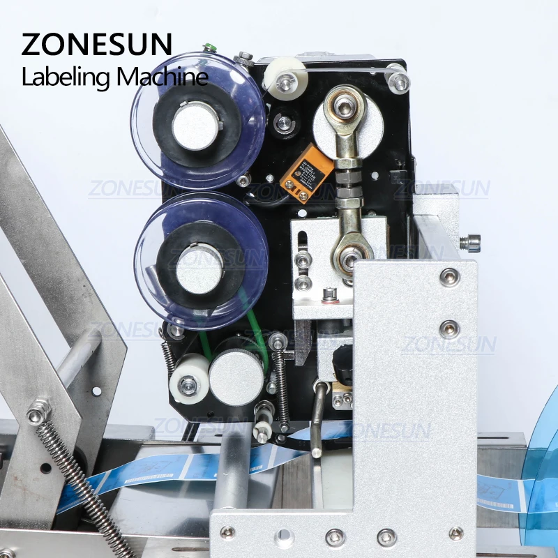 ZONESUN TB-YL50D Semi Automatic Round Bottle Labeling Machine Label Printing Machine Label Applicator Date Printer