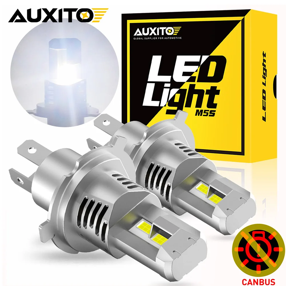 

AUXITO 2 шт. 120 Вт H4 светодиодные фары CANBUS 22000LM супер мощная лампа беспроводной турбо светодиодный H4 автомобильные фары Plug & Play 12 В