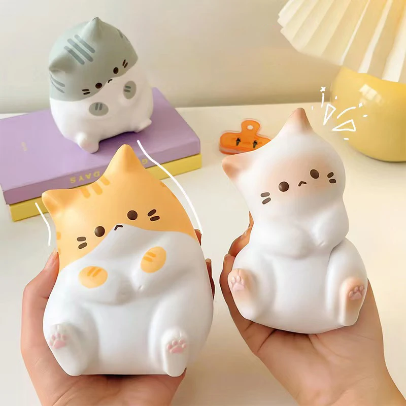 Neue hochwertige Katze Stress Relief Spielzeug Squeeze Antistress Ball Cartoon Tisch Ornamente