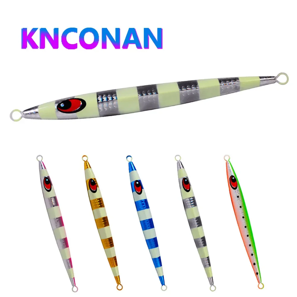 

KNCONAN Fast Speed Metal Jig Fishing Lure 150g 200g 250g Off Shore Super Hard Vertical Jigging Spoon Fishing Tackle