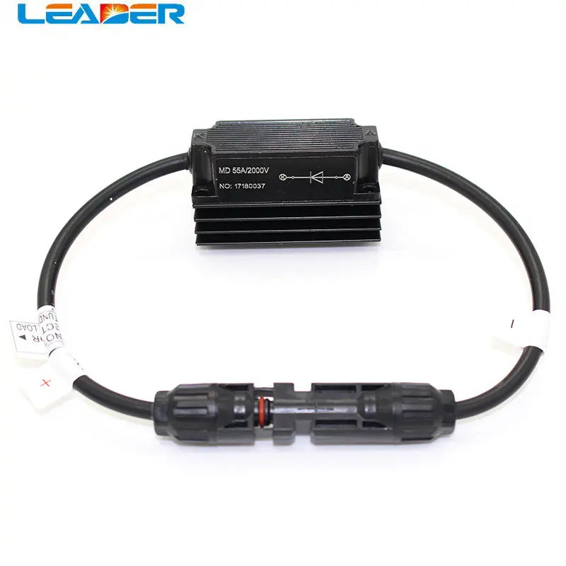 Imagem -04 - Leader 10 Pcs Outdoor Impermeável Diodo Conector 55amp Dc2000v pv Estilo Painel Solar em Linha Conector de Diodo Ip67 para Combiner Box