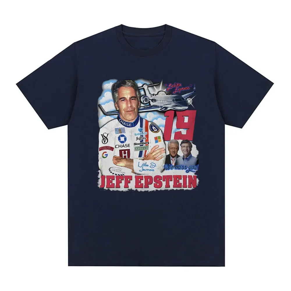 Jeffrey Epstein Graphic T Shirt Men Clothing Fashion Vintage Short Sleeve T-shirt Cotton Casual Oversized T-shirts Streetwear