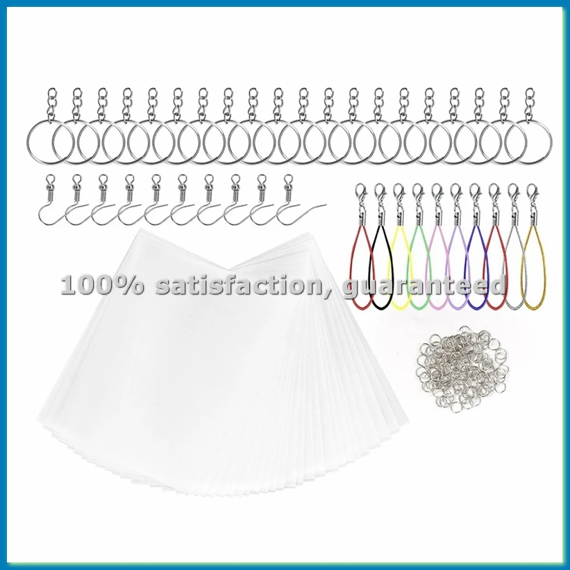

Shrinky Plastic Sheets Keychain Kit, 165Pcs Shrinky Art Kit for Kids for DIY Ornaments for -Craft-ABLL