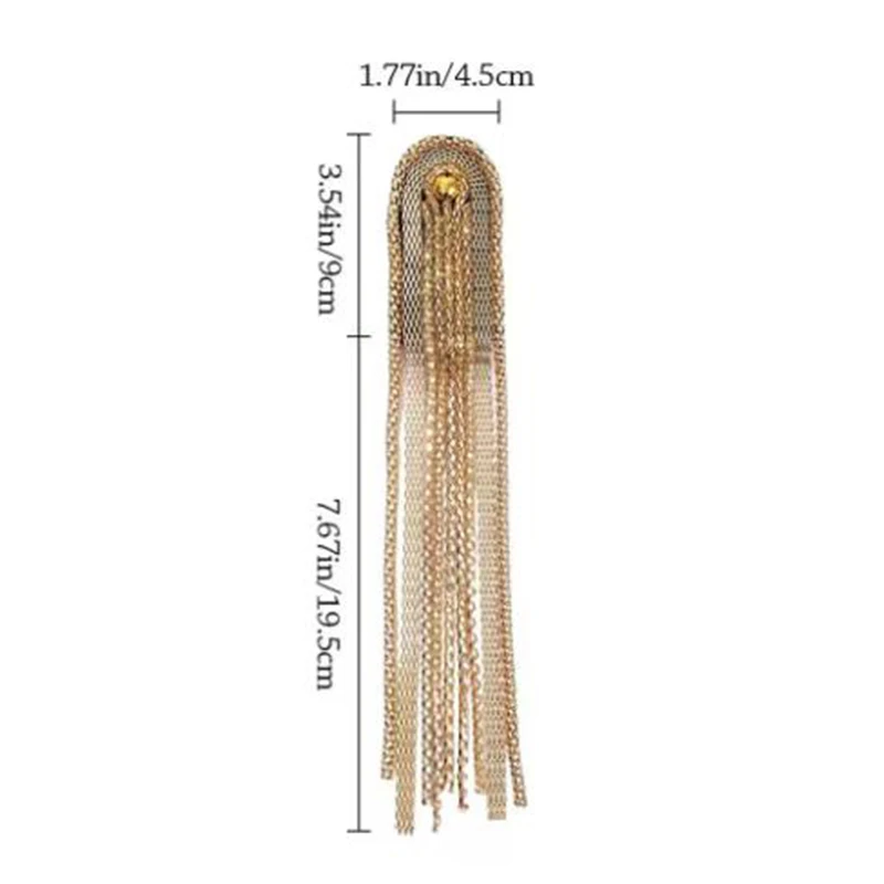 แฟชั่นพู่โซ่ไหล่ BOARD Badge Handmade โลหะ Epaulette DIY เสื้อผ้าสร้างสรรค์เครื่องประดับตกแต่งอุปกรณ์เสริม 1 PC