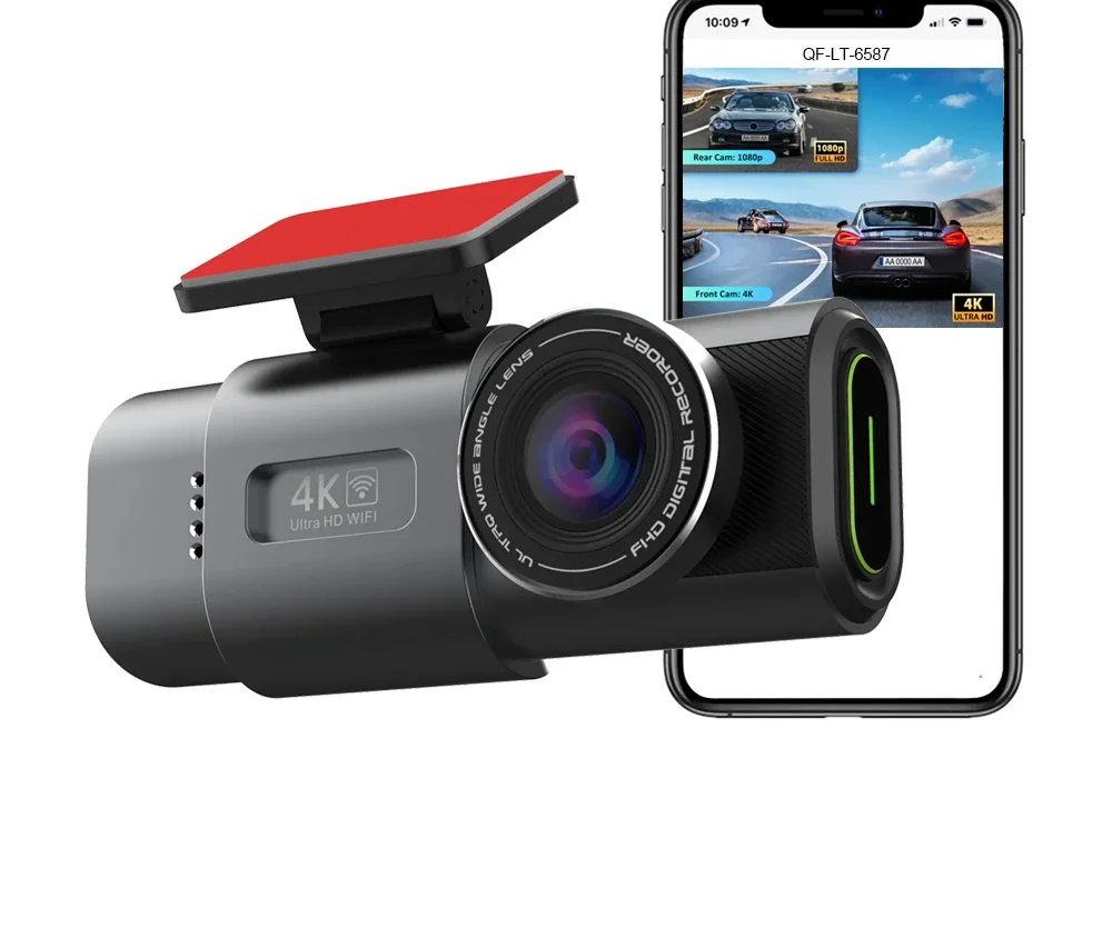 

Dual Camera 4K+AHD1080P HD Driving Video Recorder Infrared Night Vision Dash Cam Car Camera DVR Dash Cam with WiFi Car Black Box