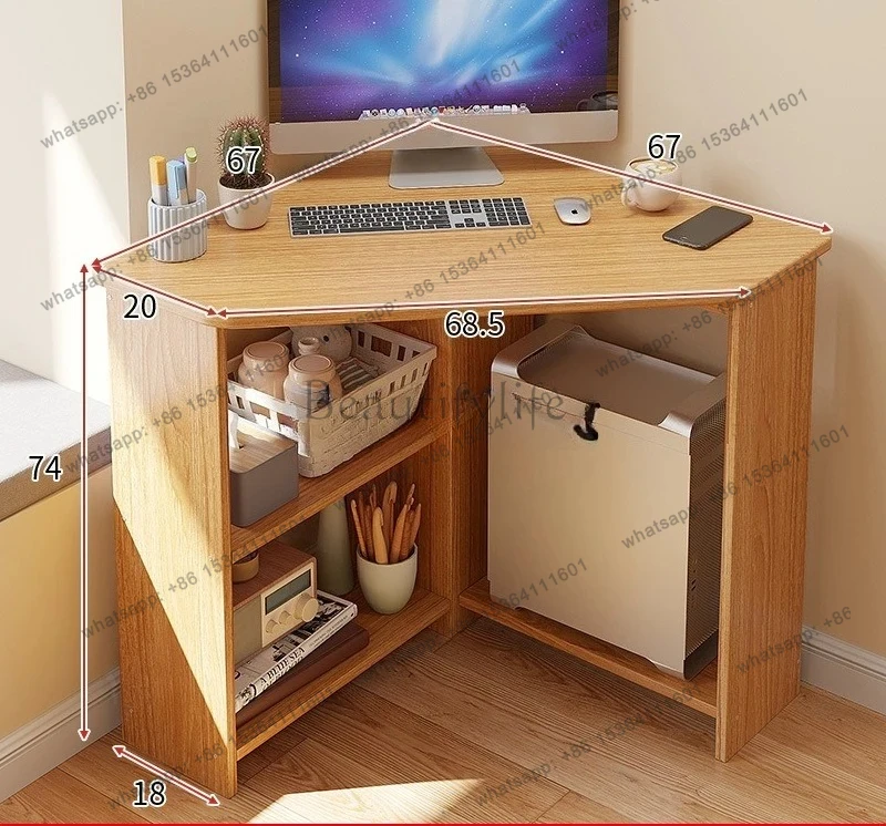high-end exquisite small apartment desk triangular corner computer desk corner simple household