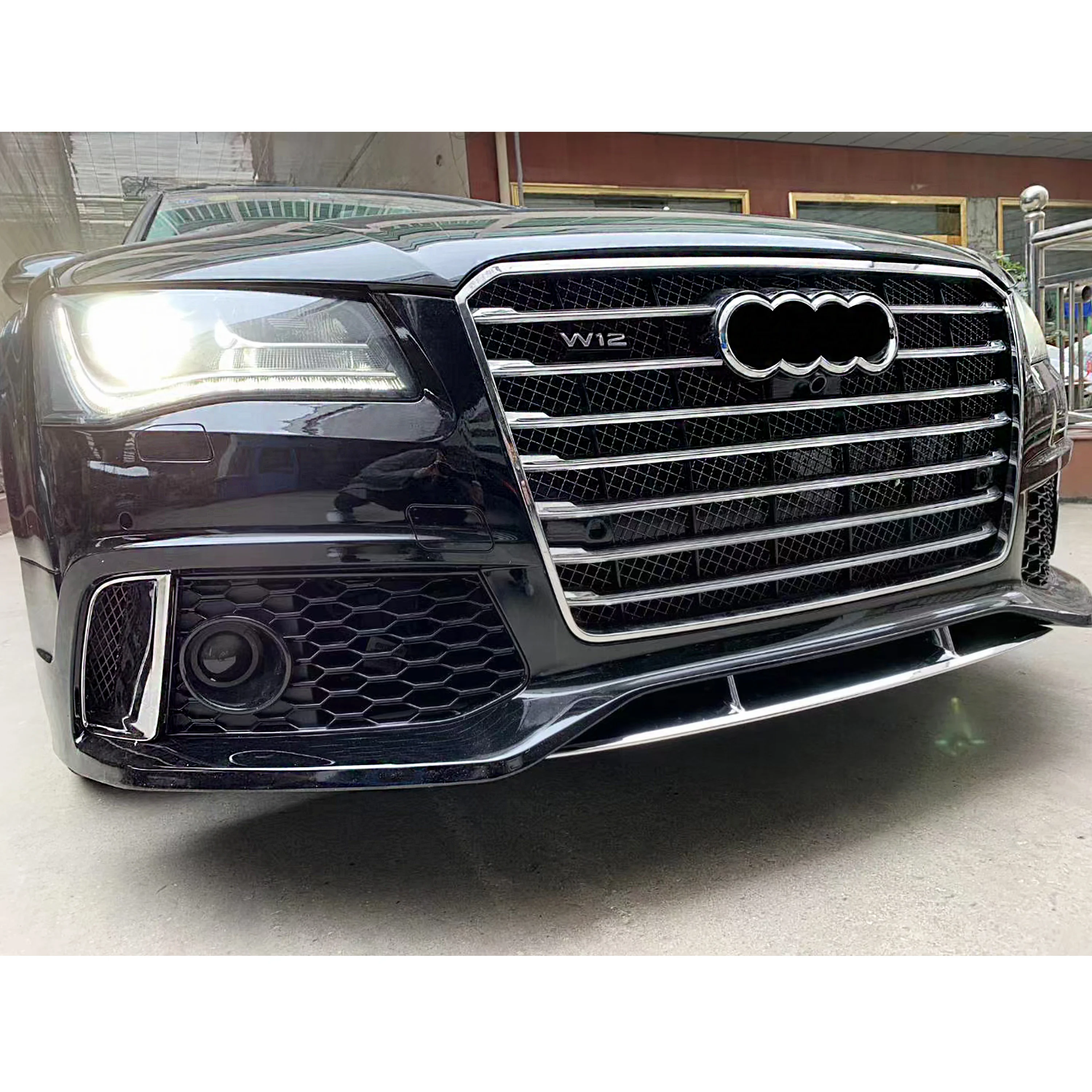 Good quality Body kits automotive parts front bumper assembly for Audi A8 upgrade RS8 bodykit assy